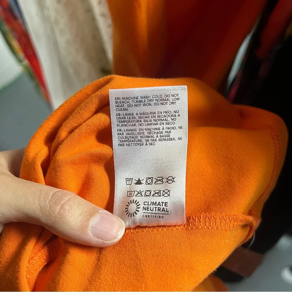 Reformation Soleil Knit Open Back Cap Sleeve Mini Dress in Orange Citrus L NWT - Picture 8 of 8